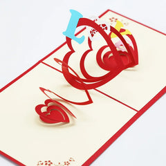 3D Pop Up Valentines Card with Envelope