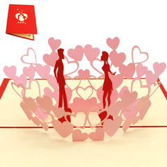 3D Pop Up Valentines Card with Envelope