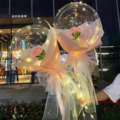 BOBO  Luminescent Balloon with Rose Flower Bouquet