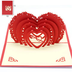 3D Pop Up Valentines Card with Envelope