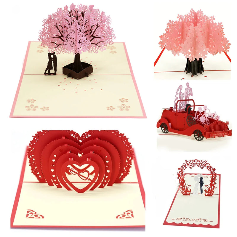 3D Pop Up Valentines Card with Envelope